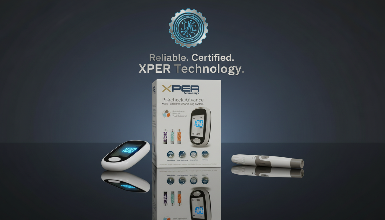 XPER 3-in-1 Metabolic Health Meter – Glucose, Ketone & Cholesterol Monitor