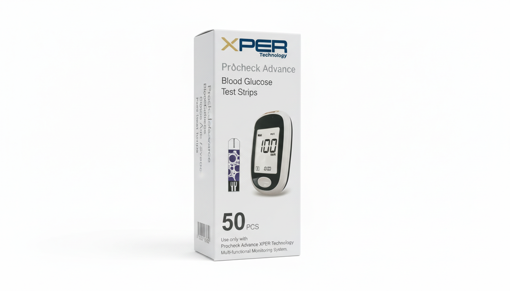 XPER 2-in-1 Glucose & Ketone Testing Kit | Diabetes Management Kit with 60 Strips