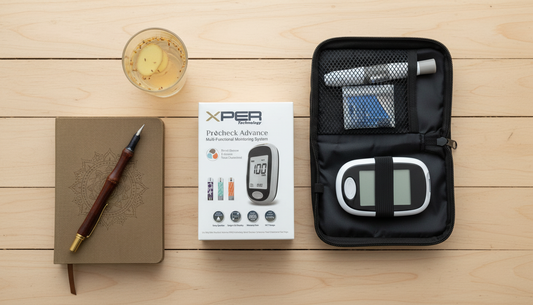XPER 3-in-1 Metabolic Health Starter Kit – Monitor + 70 Test Strips (Glucose, Ketone, Cholesterol)