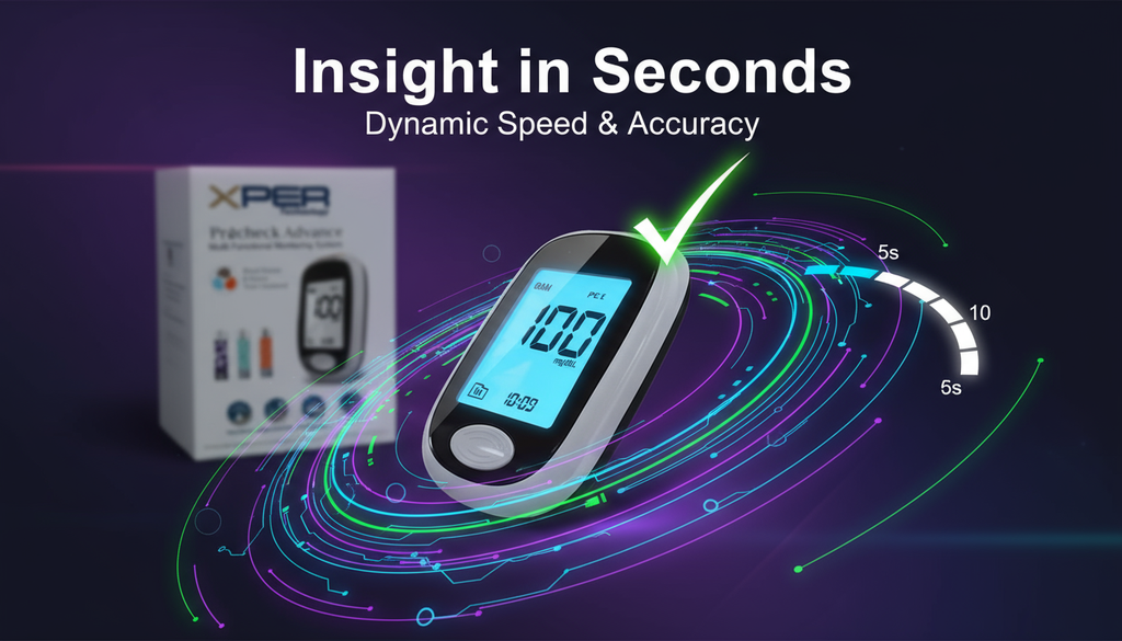 XPER 2-in-1 Glucose & Ketone Testing Kit | Diabetes Management Kit with 60 Strips